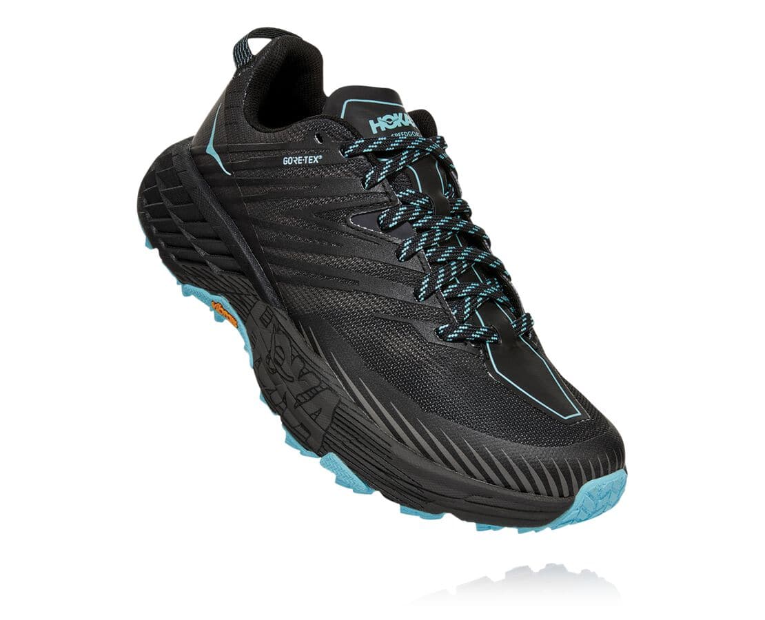 Hoka One One Speedgoat 4 Gore-Tex Damen Trailrunning Schuhe Dunkel Grau | (DE-0429YULGP)